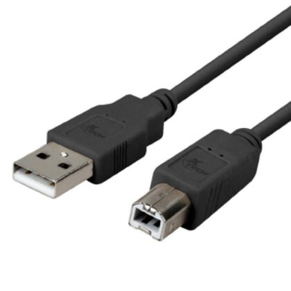 Cable USB 2.0 A+B para impresora de 1.8 metros, 480MBPS , 30AWG, Negro