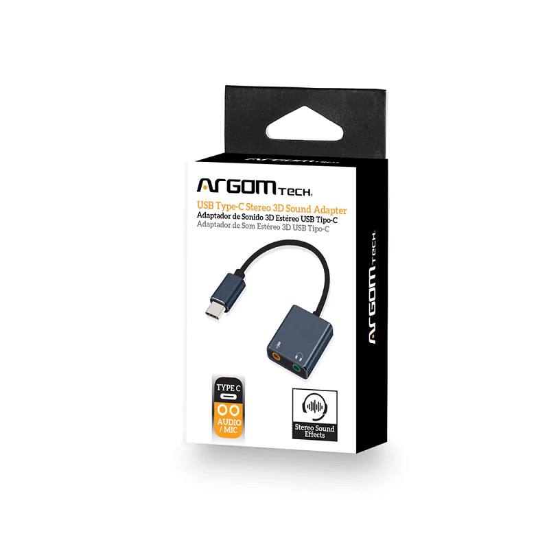 Adaptador de sonido Estéreo ARGOM por USB Tipo C