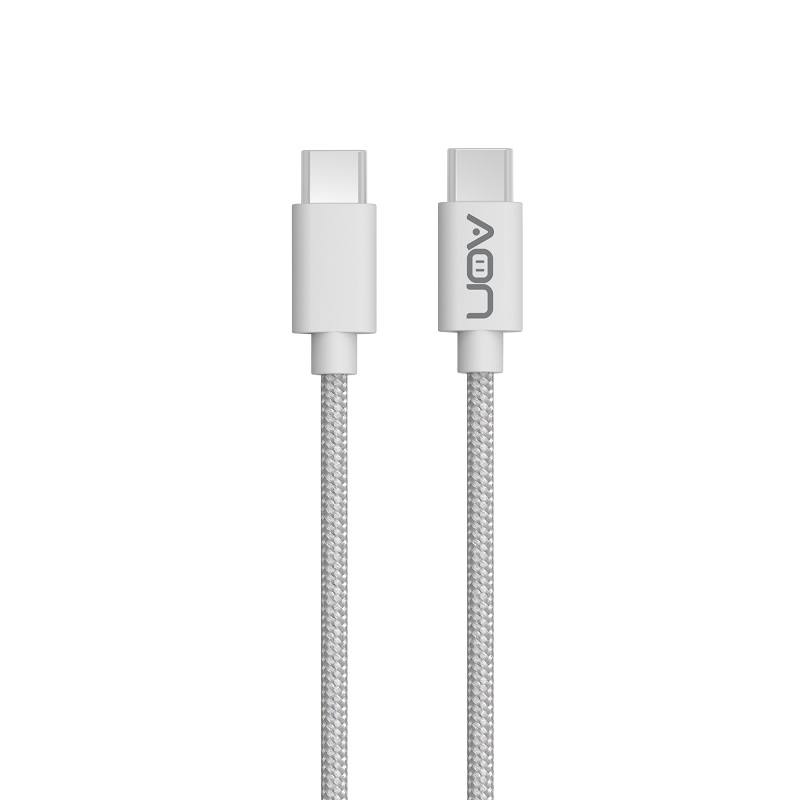 Cable USB Tipo C AON, Macho Macho, 3.5 Metros, sólo para carga, Blanco