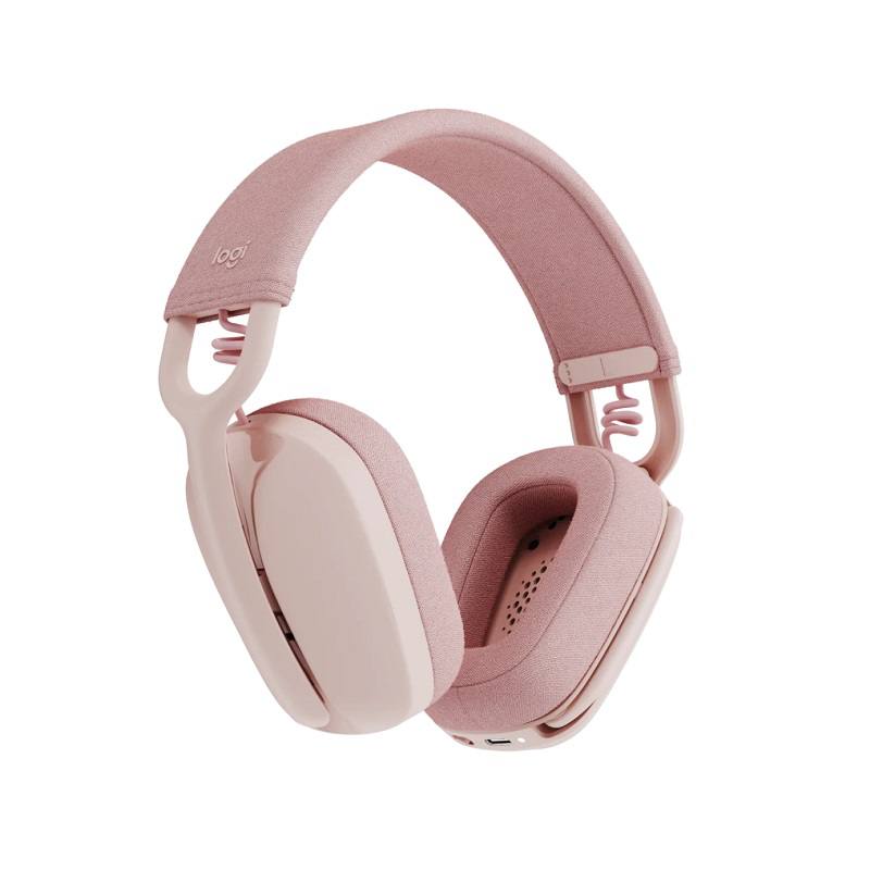 Headset Logitech Zone Vibe 100, conexión inalámbrica Bluetooth, Rosado