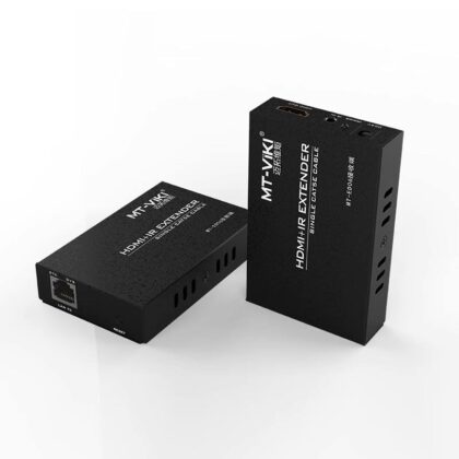 Extensor HDMI por RJ45 Activo 5V1A, Cat6 hasta 200 metros, opción de extensión por Red vía Switch, color Negro