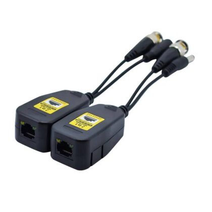 Video Balun 4K HD RJ45 BNC+DC, con poder de 1 Channel Passive Pares Gold
