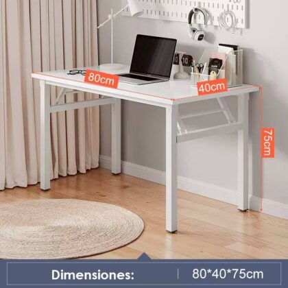 Escritorio de Oficina QinXiang A288-D4 de 32", plegable, color Blanco