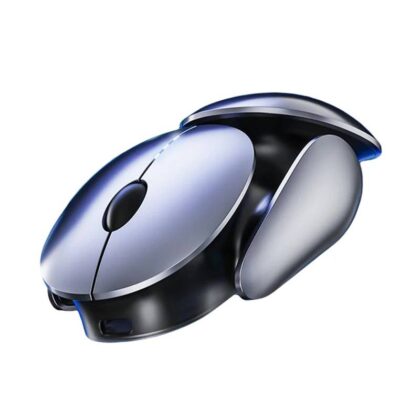 Ratón Gaming Inphic X2, Inalámbrico 2.4G, 2400DPI, 3 botones, Plateado