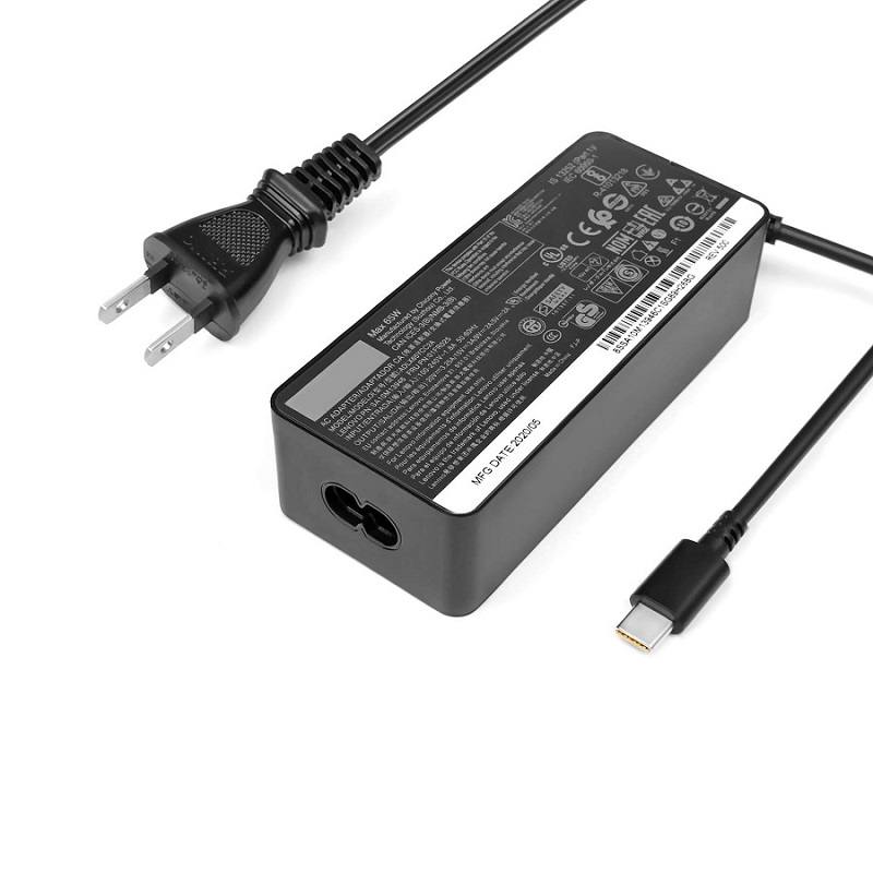 Cargador Original para portátiles Lenovo 20V 3.25A, 65W, Conexión USB Tipo C