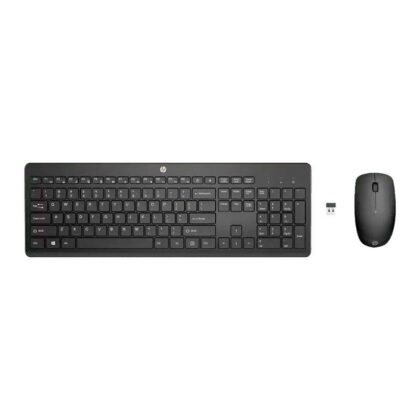 Combo Teclado y Ratón (Mouse) Inalámbrico HP 235, mini receptor USB, Español, Negro