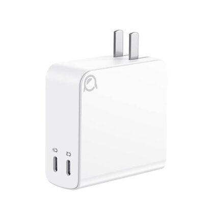 Cargador de Pared Lenovo CC100 USB tipo C Dual 100W, Blanco, carga rápida