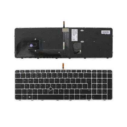 Teclado HP EliteBook 755 G3 850 G3 850 G4 ZBook 15u G3 G4, Español, Retroiluminado, Plateado