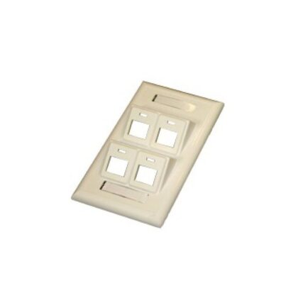 Tapa para moldura LANPRO, RJ45, Vertical 4 Salidas.