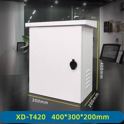 Gabinete XD-T420 T-VISION para equipo de monitoreo, material acero inoxidable impermeable, 400 x 300 x 200mm, Blanco