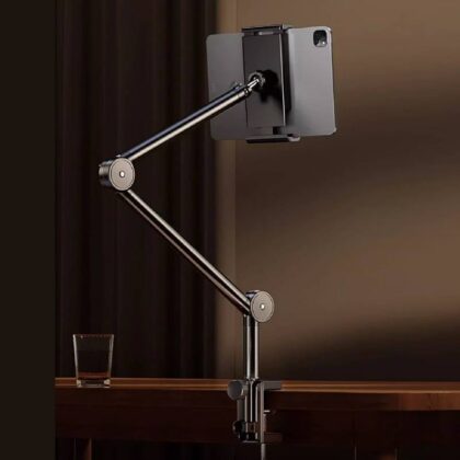 Soporte de mesa AIXPI para Tablets y telefonos de 4.7" a 13", color negro, metal
