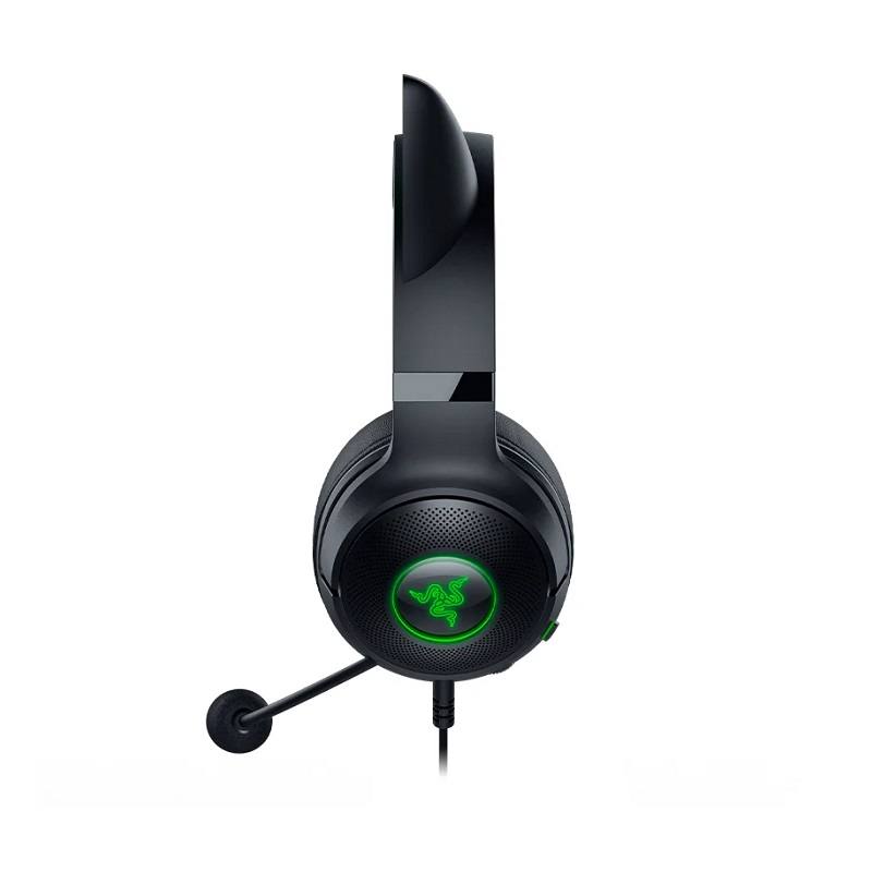 Headset Gaming Razer Kraken Kitty V2, Chroma RGB, Micrófono integrado, conexión USB, color Negro