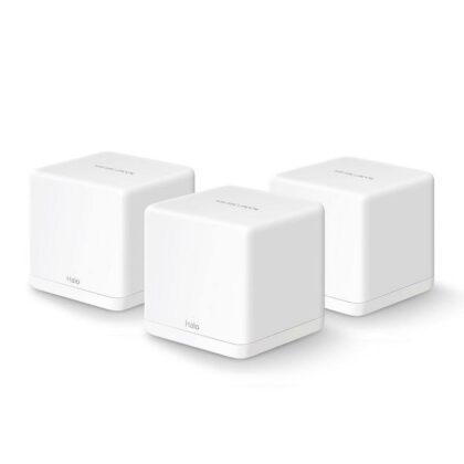Router Inalambrico MERCUSYS Halo H30G, Wi-Fi 5 Mesh AC1300 Dual Band, 400Mbps 2.4GHz y 867Mbps 5GHz, 2 puertos Gigabit, (3-pack)