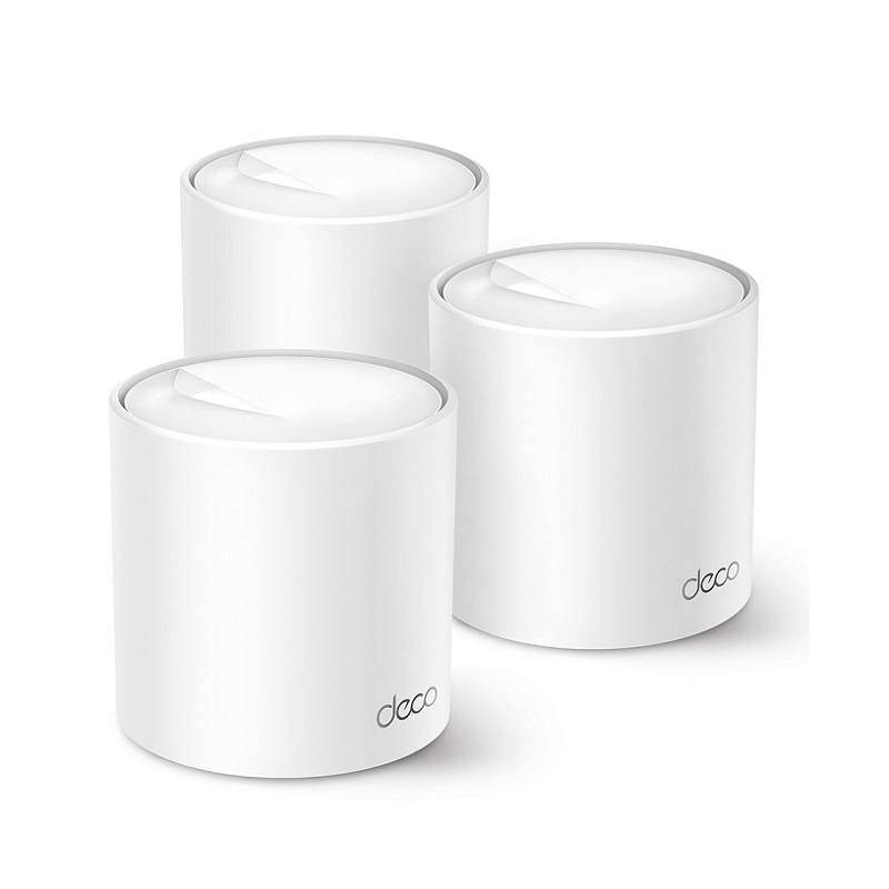 Router Inalambrico TP-Link DECO X50, Wi-Fi 6 Mesh AI AX3000 Dual Band, 574Mbps 2.4GHz y 2402Mbps 5GHz, (3-pack)