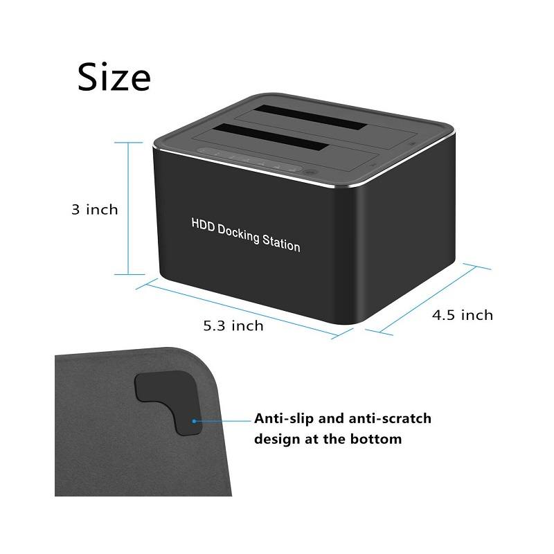 Docking U3.0-HDD-DS, 2 Bahías, USB 3.0 para HDD 2.5 / 3.5 SATA y SSD