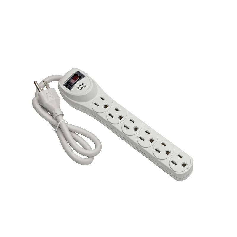 Regleta Tripp-Lite de 6 salidas, con protector contra sobretensiones, 180 Joules, cables 2 pies (0.6M)