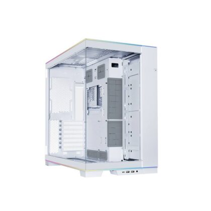 Gabinete Gaming LIAN LI O11 Dynamic EVO RGB, ATX Mid Tower, panel lateral y frontal de vidrio templado, Blanco