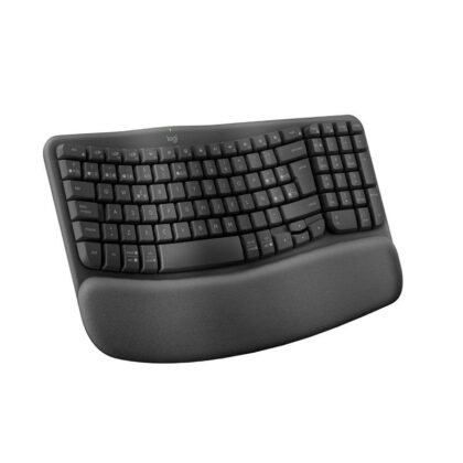 Teclado Ergonómico LOGITECH Wave Keys, Inalámbrico, Bluetooth, Español, Negro