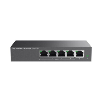 Switch GrandStream GWN7700P de 5 puertos Gigabit Ethernet. 4 puertos PoE+, No Administrable