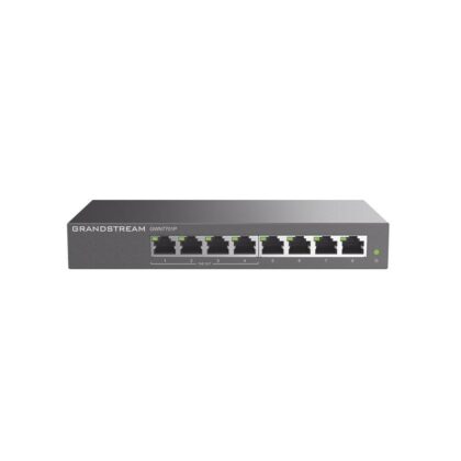 Switch GrandStream GWN7701P de 8 puertos Gigabit 10/100/1000Mbps, 4 puertos PoE+, No Administrable