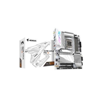Tarjeta Madre GIGABYTE X670E AORUS PRO X, AMD R7 AM5, DDR5 8000, M.2, HDMI, PCIe 5.0, USB 3.2, LAN, Wi-Fi 7, ATX
