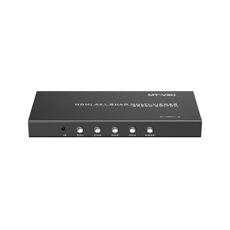 Multi Viewer MT-ViKI SW041-B, HDMI (4x1) de 4 puertos de entrada y 1 salidas, Full HD 1080P 60Hz