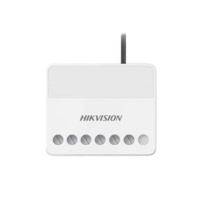 Modulo Relevador Hikvision DS-PM1-O1L-WB AX PRO Inalámbrico, 1 Entrada de Alarma 24/7, 1 Salida de Relevador 0 a 36 VCD (Max. 5 A)