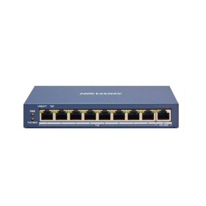 Switch Hikvision DS-3E1309P-EI/M, de 8 Puertos Fast Ethernet 10/100 PoE + 1 puerto Gigabit RJ45 Uplink