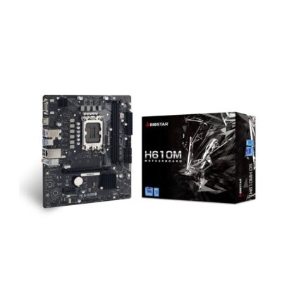 Tarjeta Madre BIOSTAR H610MH-D5, LGA1700, DDR5 4800, PCIe 4.0, M.2, SATA 6Gb/s, VGA, HDMI, Micro ATX