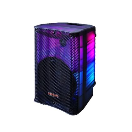 Bocina Memorex MX-PS801, conexión Bluetooth, USB y tarjeta SD, Batería recargable de 11,1V y 4000 mAh, Iluminación Led