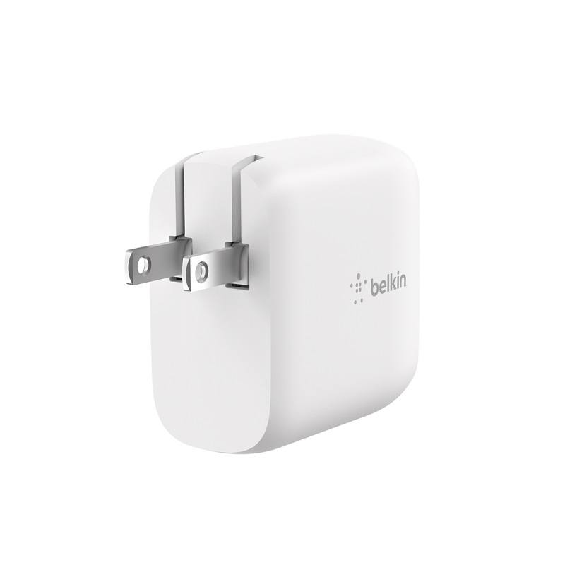 Cargador de Pared BELKIN, PD USB Tipo C BoostCharge con PPS 40W, carga rápida, Blanco