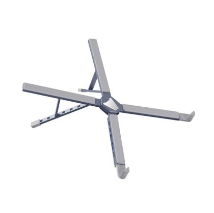Base XiX XY-1, con Docking station y diseño plegable para laptop de hasta 15.6", color Gris