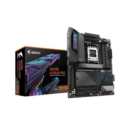Tarjeta Madre GIGABYTE X870E AORUS PRO, AMD Socket AM5, DDR5 8000(OC), HDMI, M.2, SATA 6Gb/s, USB 3.2, USB tipo C (DisplayPort), Lan 2.5G ATX