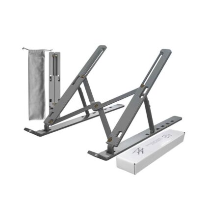 Base T-VISION N3, diseño plegable para Tablets y Laptops de hasta 15.6", color Gris