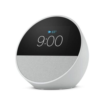 Bocina Amazon Echo Spot, con Alexa, Conexión Bluetooth y Wi-Fi, color Blanco, Gen 2024