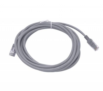 Cable UTP Cat5E T-VISION, 5 Metros, Color Gris, 100% Cobre, Pass Fluke, 7x0.2mm
