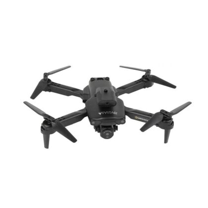 Drone Vivitar Air View plegable, DRCX4-NOC, con cámara HD 720P, hasta 7 Min máx de vuelo y con rango de hasta 200 pies máx, color negro