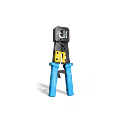 Pinza para armar cables de red T-VISION TXK-376M (AM376/AM688), CAT5, CAT5E y CAT6 para RJ45, RJ12, RJ11, 8P y 6P (crimpadora) Azul