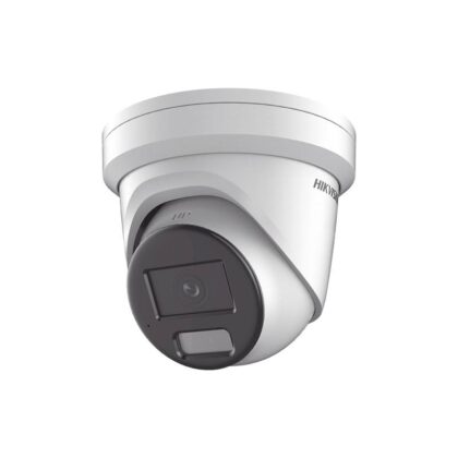 Cámara IP Domo Hikvision, POE, 2.8mm, 4MP, ranura SD hasta 512GB, IR 30m, Smart Hybrid Light, Color Vu, Micrófono, Outdoor/Indoor, IP67