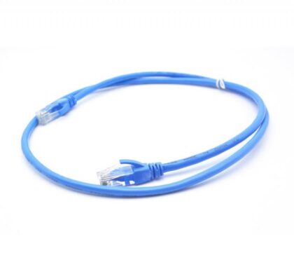 Cable UTP Cat6 T-VISION, 0.3 Metros, Color Azul, Pass Fluke, 7x0.2mm