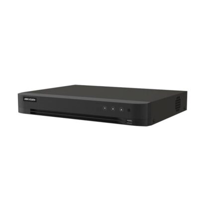 DVR Hikvision AcuSense H.265 Pro+, 8CH, HDTVI, AHD, CVI, CVBS, IP, 5MP / 8MP 4K, HDMI/VGA, Hasta 1x 12TB, 4CH Reco. Facial