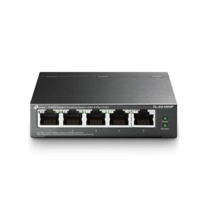 Switch Gigabit TP-LINK TL-SG1005P de 5 puertos RJ45 a 10/100/1000 Mbps, con 4 puertos PoE+
