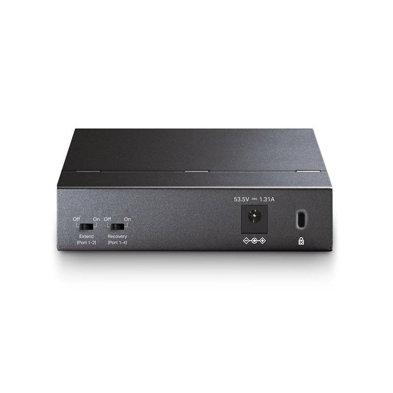 Switch Gigabit TP-LINK TL-SG1005P de 5 puertos RJ45 a 10/100/1000 Mbps, con 4 puertos PoE+