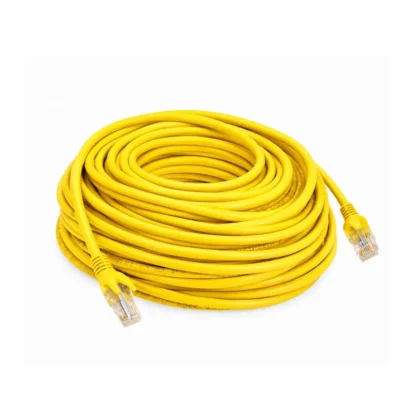 Cable UTP Cat6 T-VISION, 20 Metros, Color Amarillo, Pass Fluke, 7x0.2mm