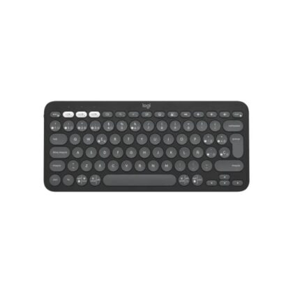 Teclado LOGITECH Pebble Keys 2 K380s, Conexión Inalámbrica, Bluetooth, Español, Negro