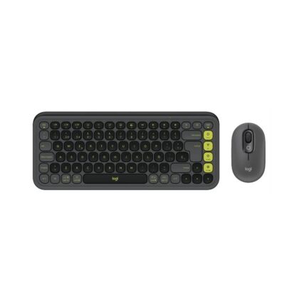 Combo Teclado y Mouse Inalámbrico, LOGITECH POP ICON, interfaz Bluetooth, Español, Negro