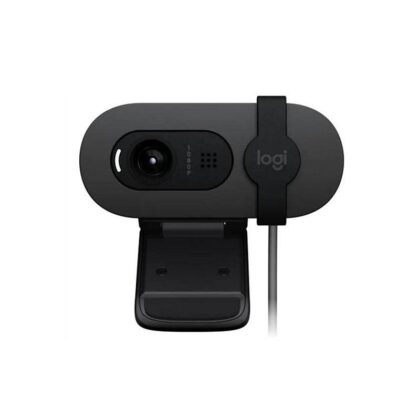 Webcam Logitech BRIO 100, Full HD 2MP, micrófono incorporado, conexión USB 2.0 Plug and Play, Negro