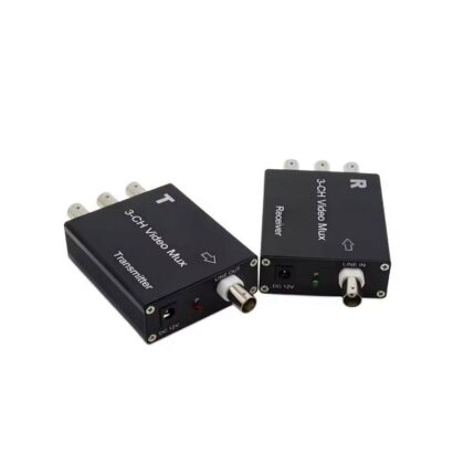 Extensor BNC, Multiplexor de video análogo de 3 canales, hasta 400M, DC12V