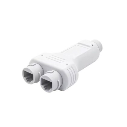 Extensor/repetidor POE T-VISION, 30W, 1 entrada a 2 salidas, 100mbps, para NVR, cámara IP AP, impermeable para exteriores