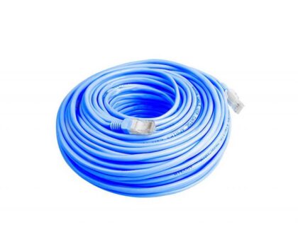 Cable UTP Cat6 T-VISION, 25 Metros, Color Azul, Pass Fluke, 7x0.2mm